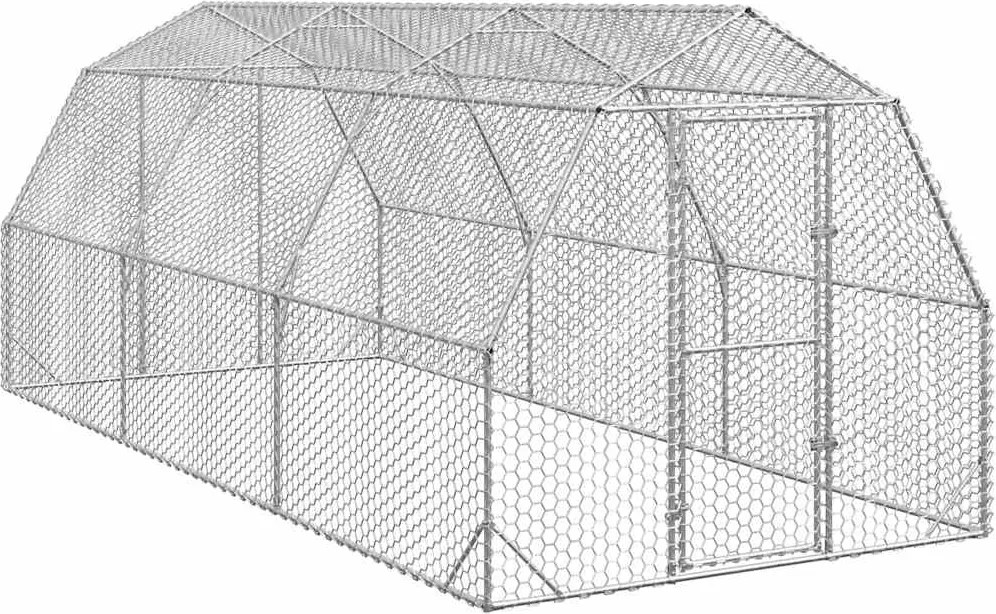 vidaXL Pui de găină 2,5x6x2,25 m Oțel galvanizat