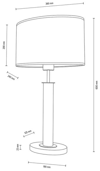 Spot-Light 7017400211524 - Lampă de masă MERCEDES 1xE27/40W/230V stejar