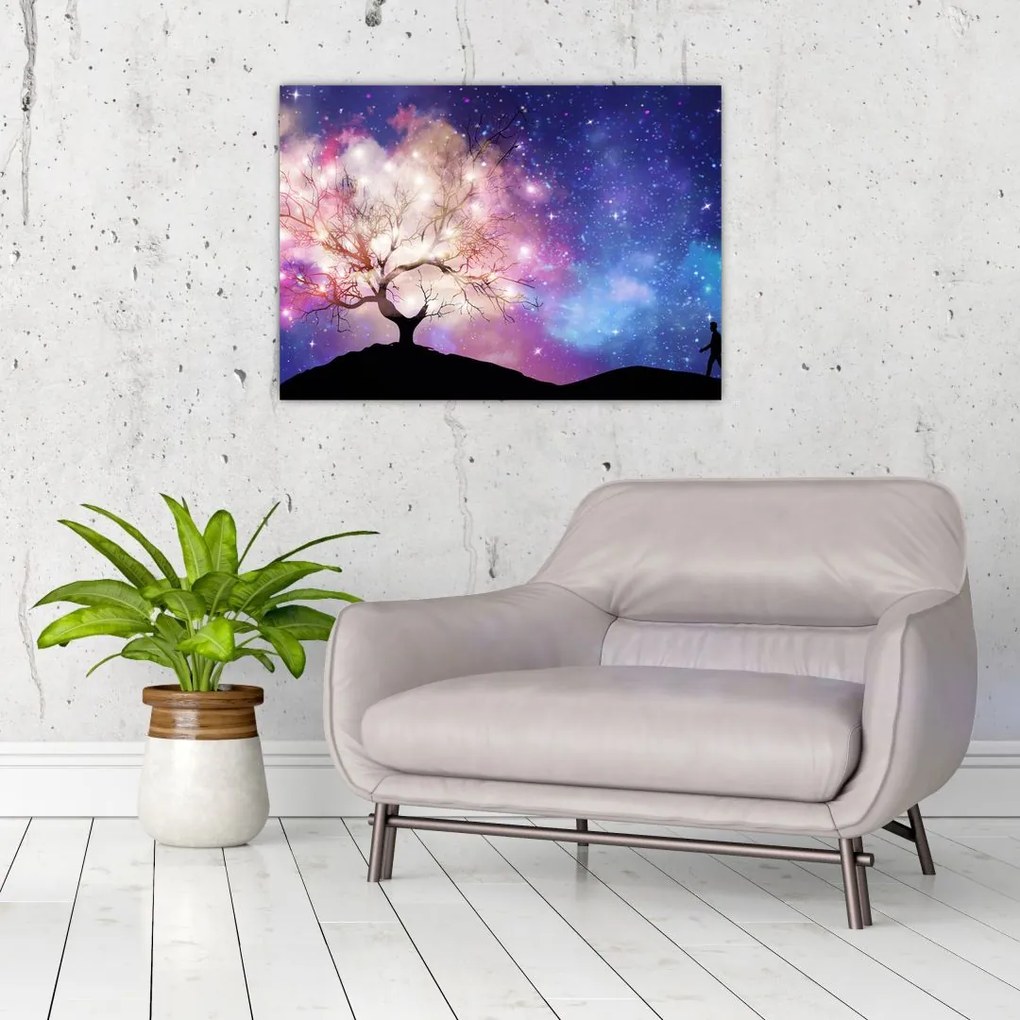 Tablou pe sticlă - Raborele spațial (70x50 cm)