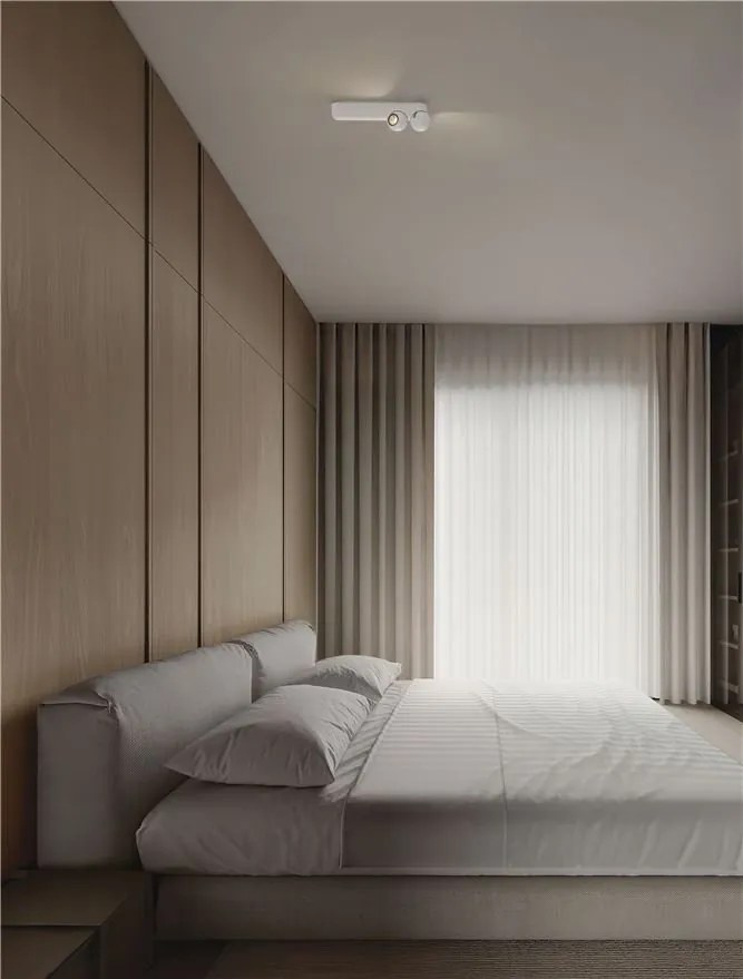 Plafoniera cu 2 Spoturi LED stil minimalist 3000K NOTIC alb