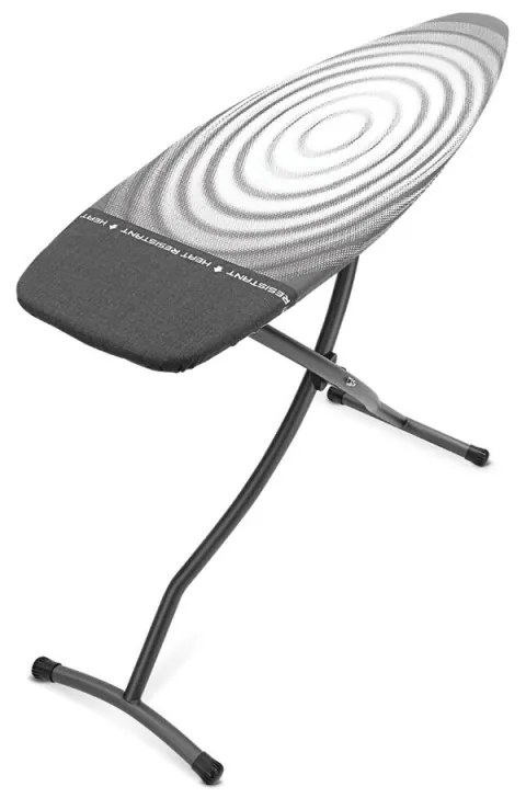 Masă de călcat Brabantia D 90300136, 135x45 cm, 7 poziții reglabile, zonă de călcat rezistentă la căldură, Gri închis/alb