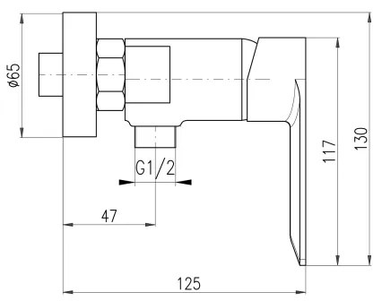 RAV Slezák NL181.5MGL - Baterie de duș NIL, gri lucios