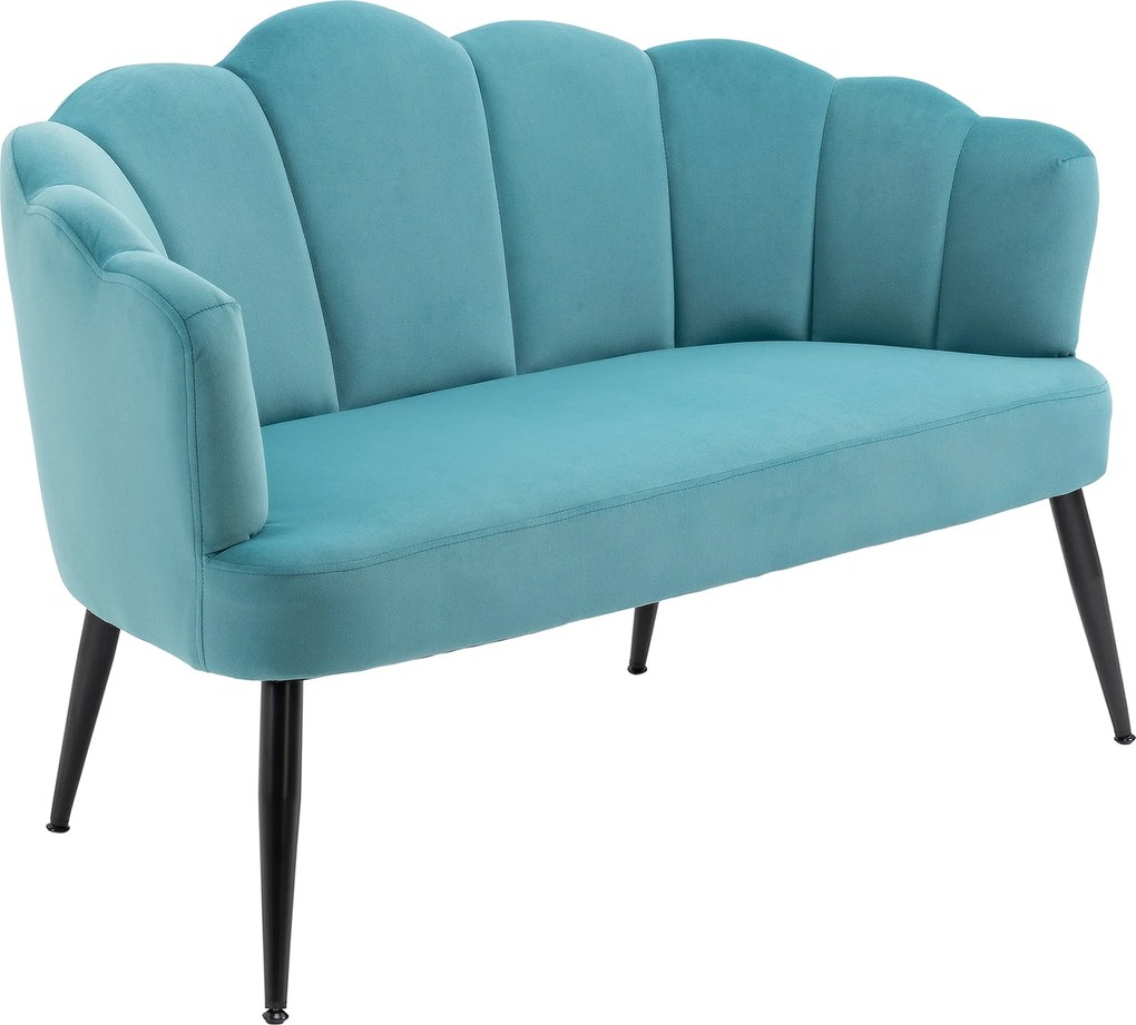 HOMCOM Canapea 132 cm pentru dormitor, mobilier modern din catifea, canapea mica tapitata pentru spatii mici | AOSOM RO