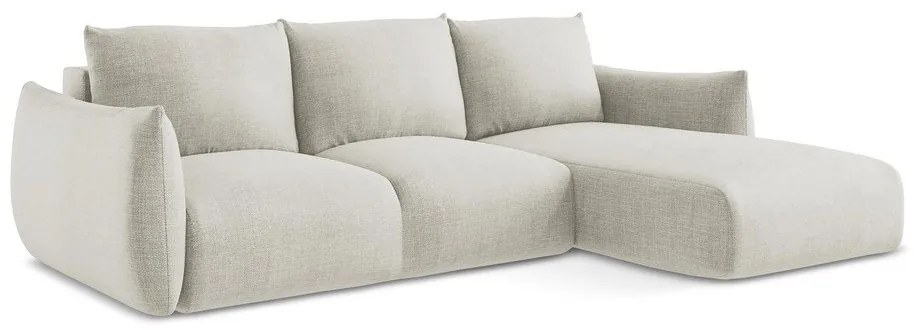 Colțar bej extensibil (cu colț pe partea dreaptă/cu șezlong) Leila – Makamii