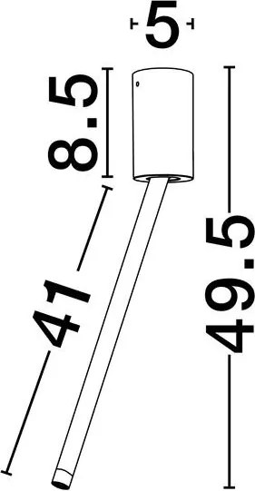 Plafoniera/Spot LED reglabil stil minimalist ORNOS negru H-49,5cm