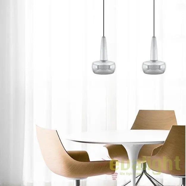 Abajur metalic design retro Clava Polished Steel