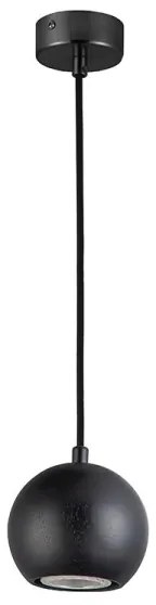 Pendul pe cablu 1xGU10/10W/230V, diam. 11 cm, lemn masiv/frasin