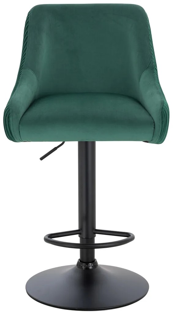 HR920W Scaun Verde din Catifea cu Bază Neagră