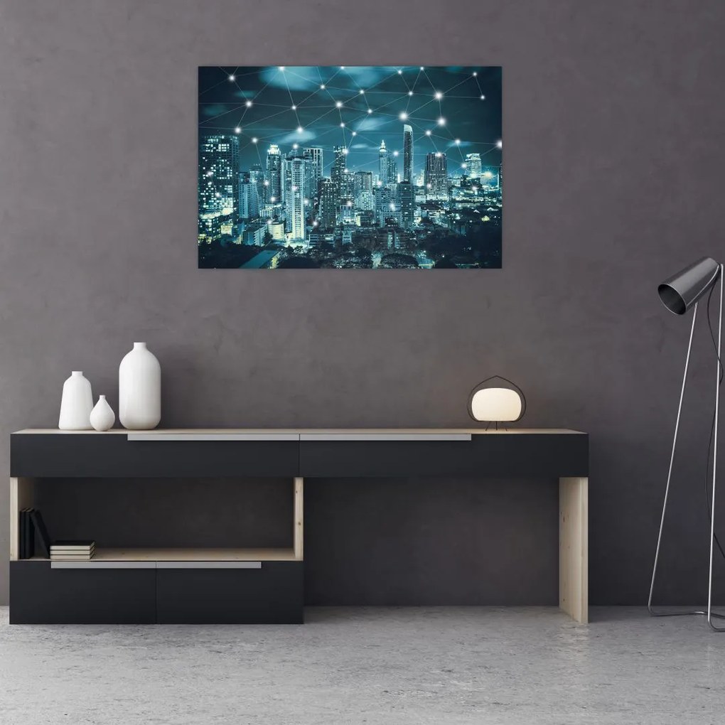 Tablou - Metropolă stălucitoare (90x60 cm)