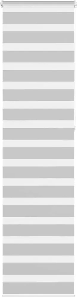 vidaXL Jaluzea tip zebra gri deschis lățime țesătură 60,9 cm poliester