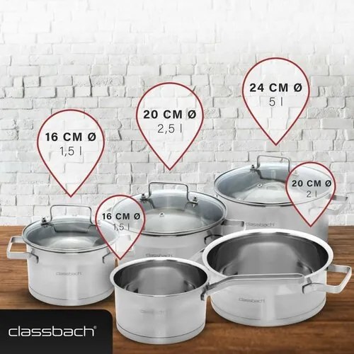 Set oale din inox Classbach 8 buc.C-KTS 4017