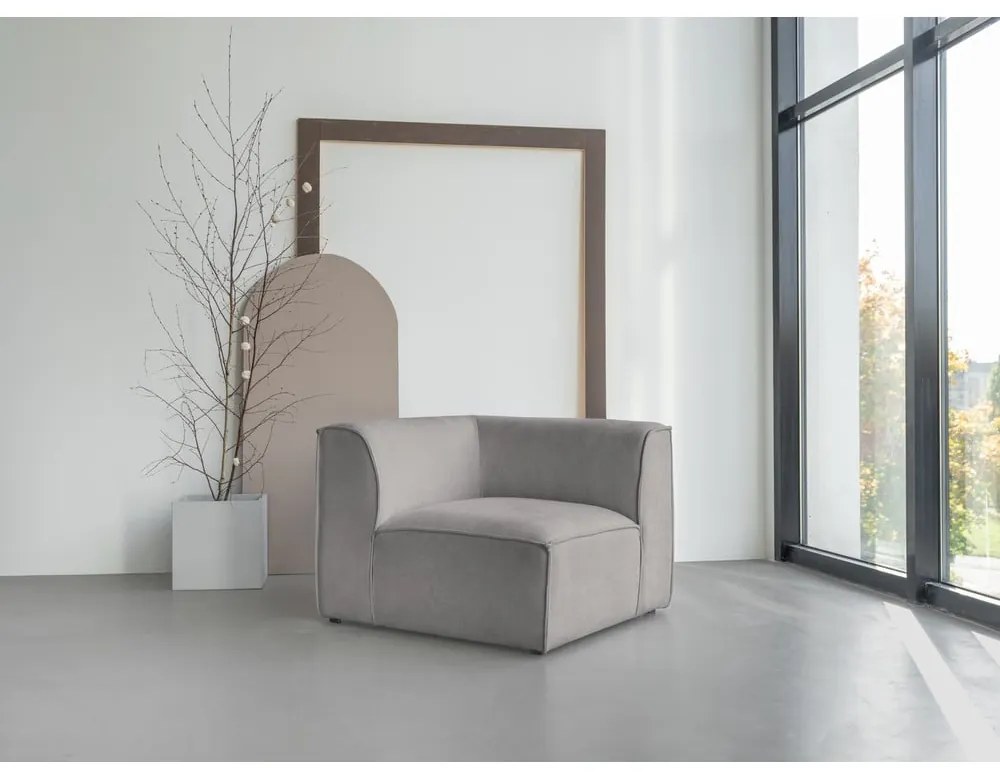 Modul pentru canapea gri deschis (cu colț variabil) Flex Felix – Miuform