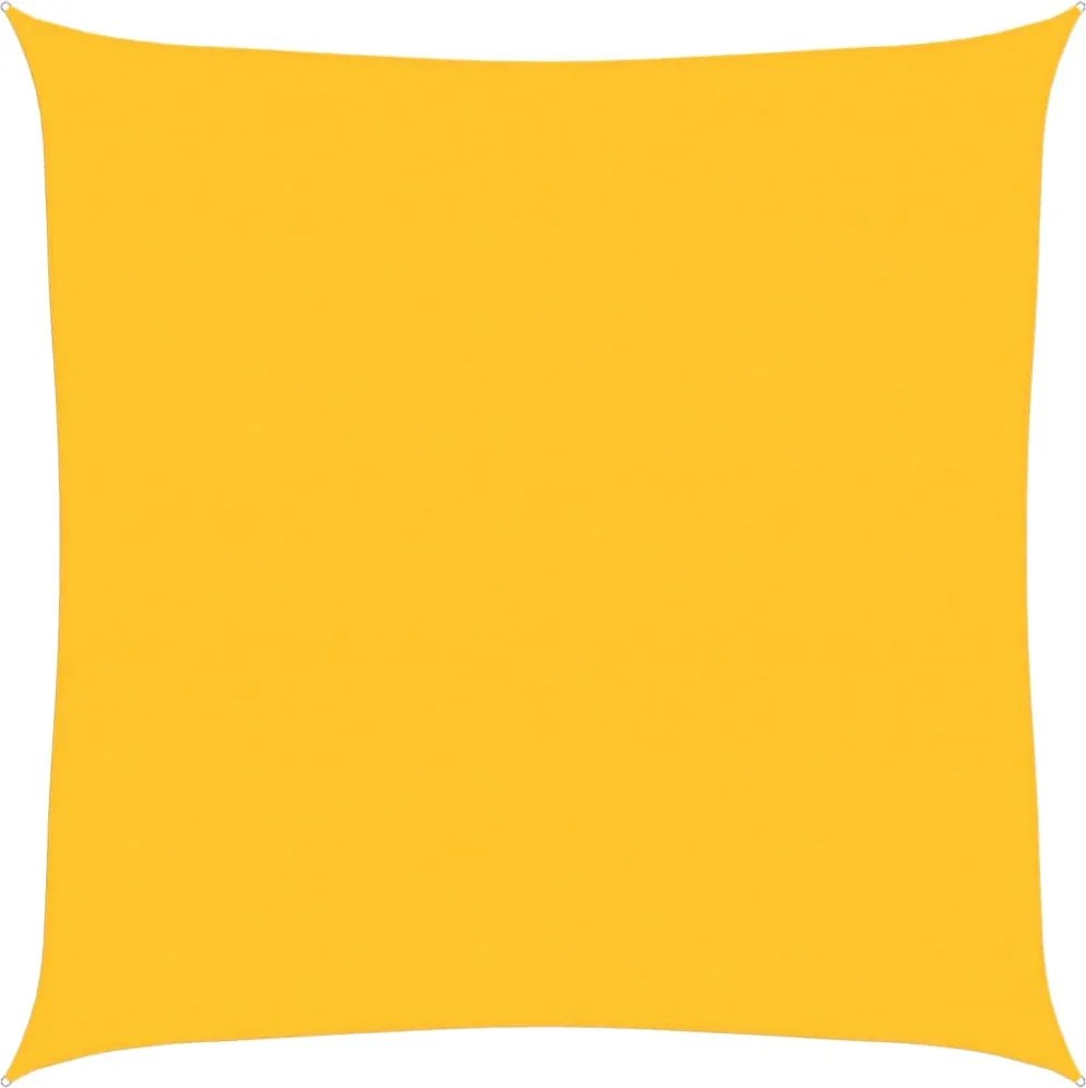 vidaXL Pânză parasolar, galben, pătrat, 6x6 m HDPE, 160 g/m²