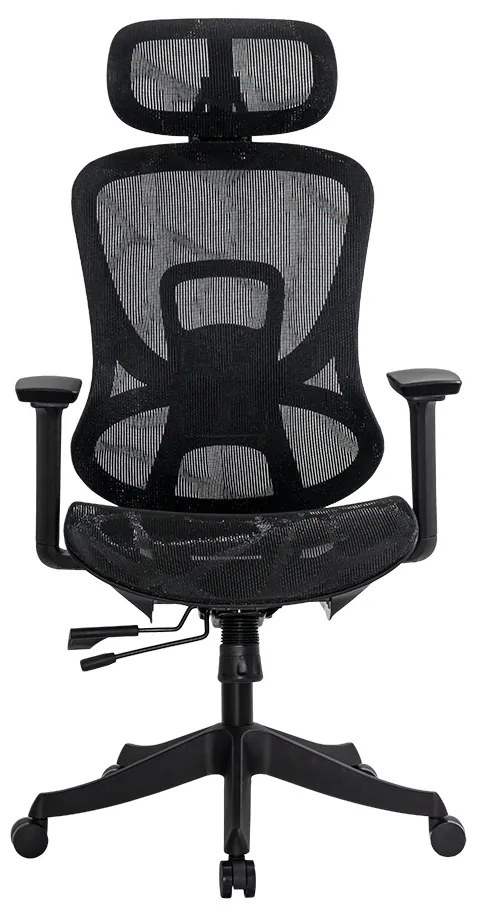 Scaun ergonomic SYYT 9518 negru, brațe 3D și șezut culisabil