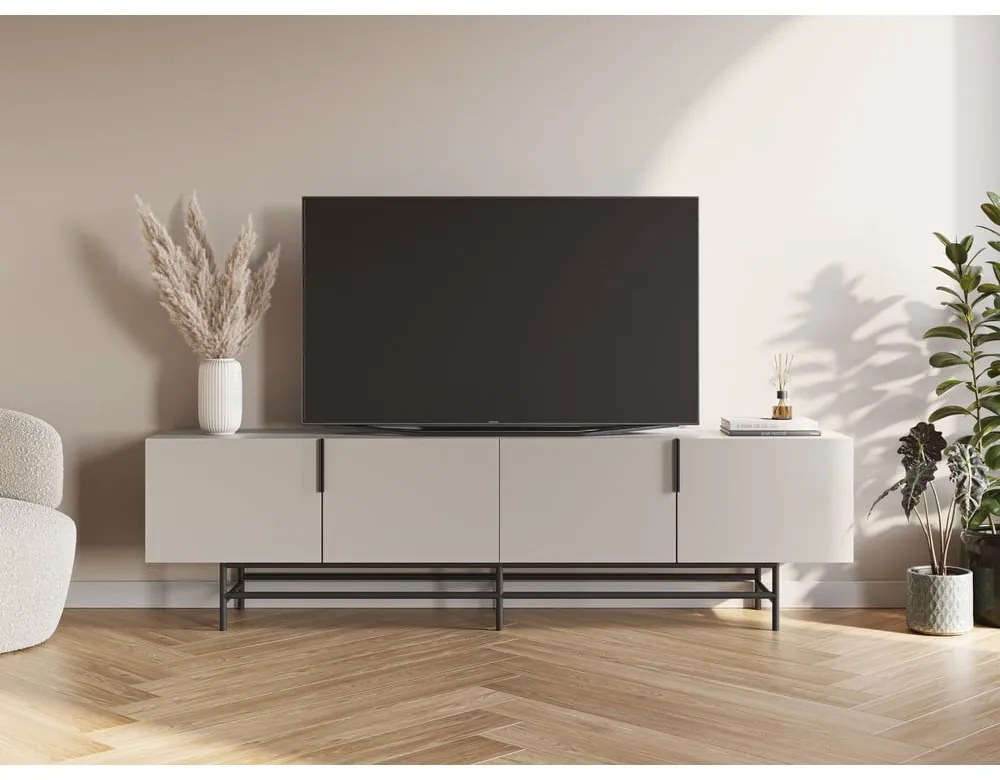 Comodă TV crem 200x63,5 cm Eldia – Marckeric