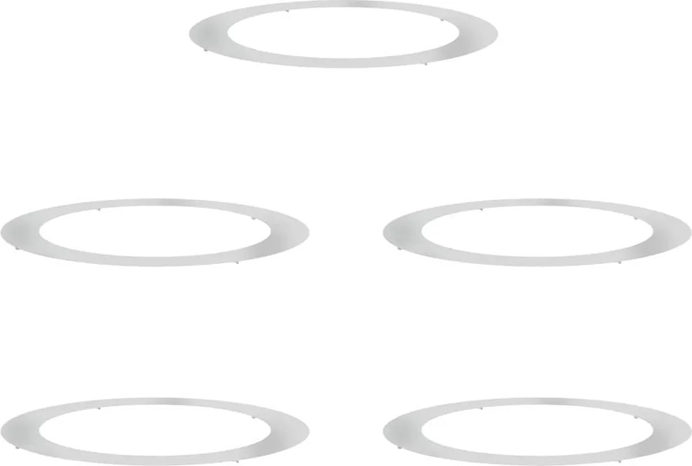 vidaXL potrivit pentru inele de copac plat 5 pcs Argintiu Ø90 / 120 cm