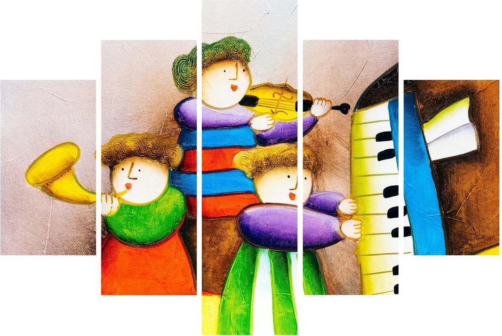 Tablou - Muzicanții, pictură (150x105 cm)