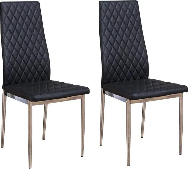 Set de 6 scaune Samirah, negru, 97 x 42 cm