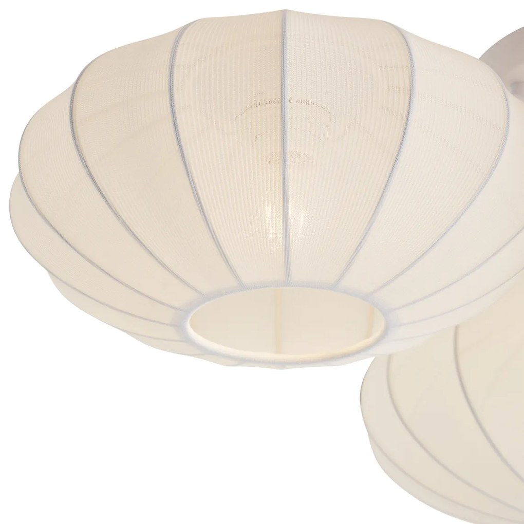 Japandi plafondlamp wit 3-lichts - Multi Bida