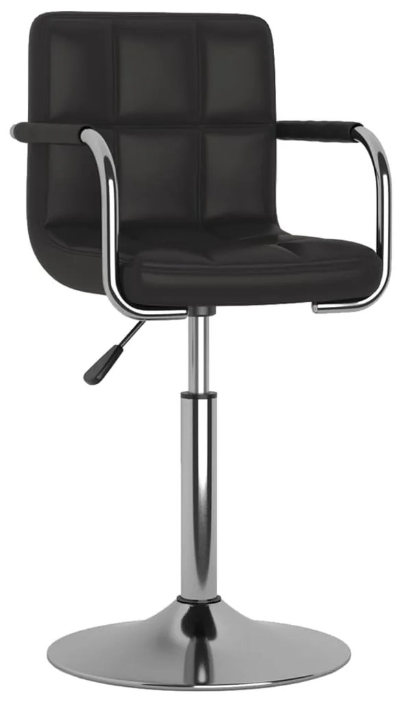 vidaXL Scaun de bucătărie, negru, piele ecologică