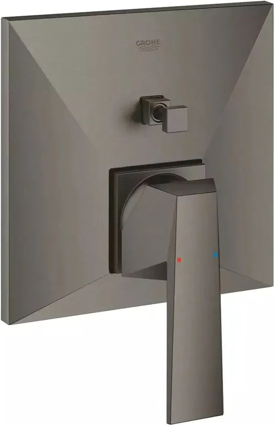 Baterie cada - dus incastrata Grohe Allure Brilliant antracit periat Hard Graphite fara corp ingropat