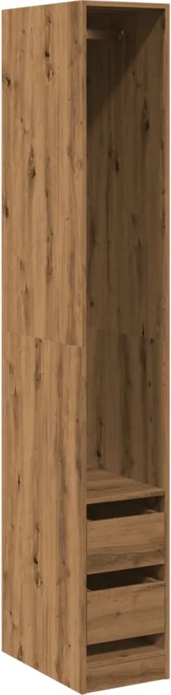 vidaXL Șifonier, stejar artizanal, 30x50x200 cm, lemn prelucrat