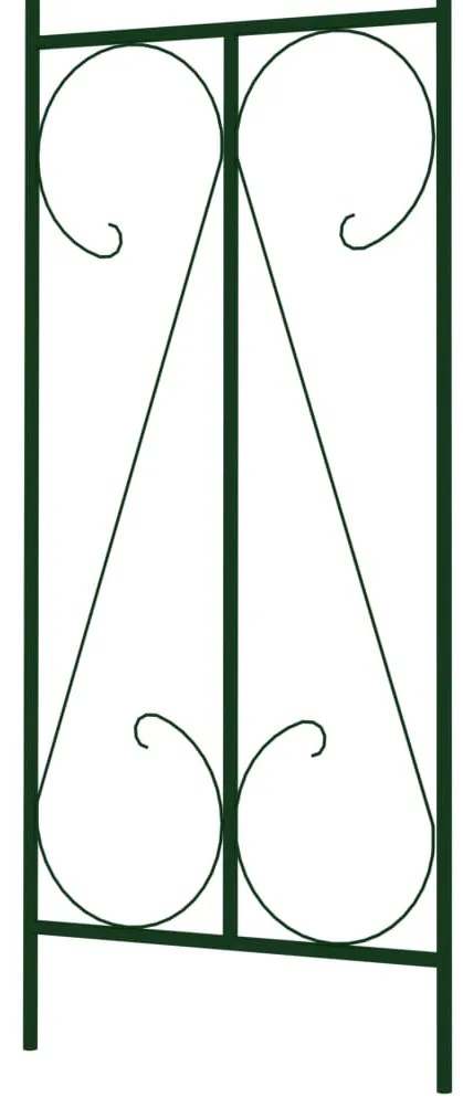 Arcada de gradina, verde inchis, 120 x 38 x 258 cm, fier
