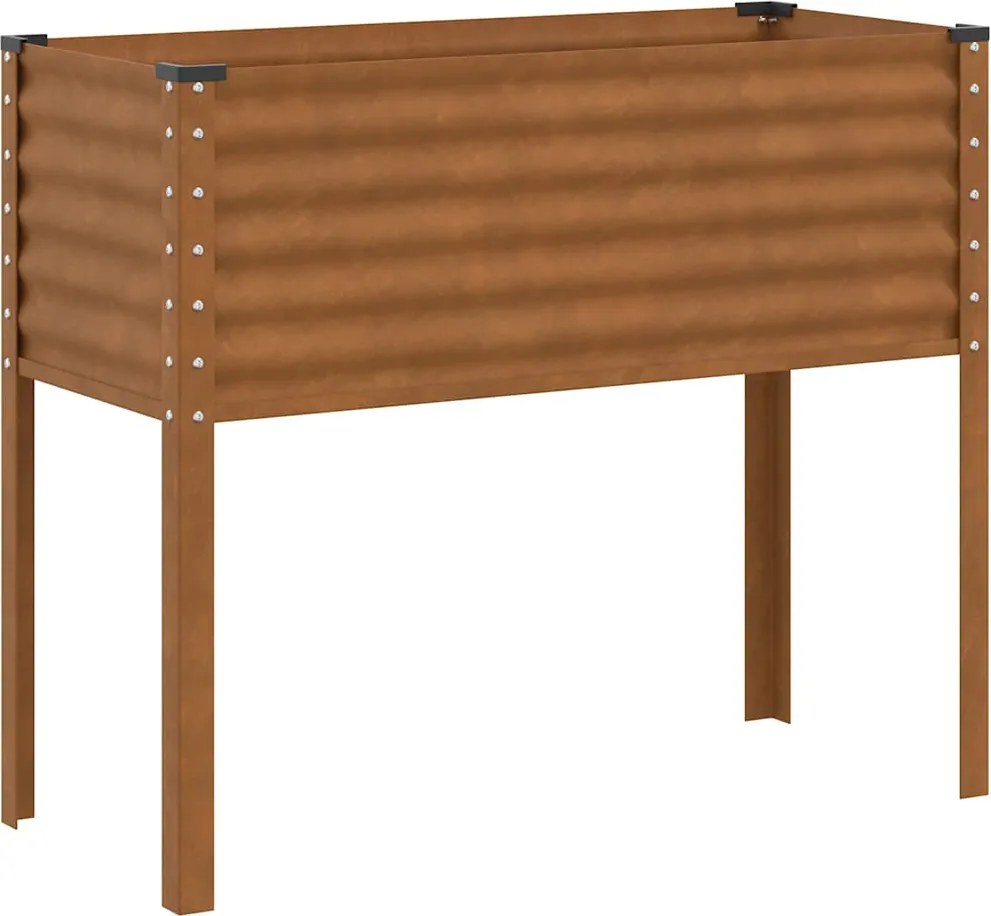 vidaXL Jardinieră de grădină 100x45x90 cm, oțel rezistent la intemperii