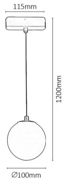 Lustră LED pentru sistem de șină monofazic Rabalux 70120 LiTrack LED/5W/24V 4000K