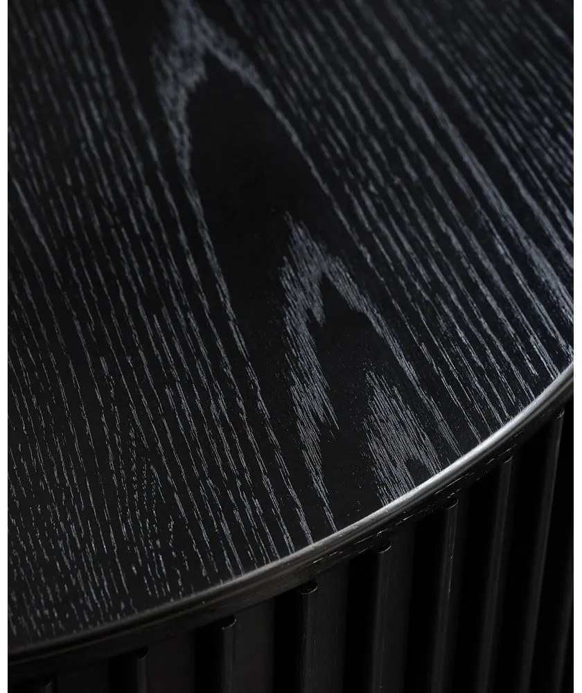 Măsuță de cafea neagră rotundă ø 85 cm Siena – Unique Furniture