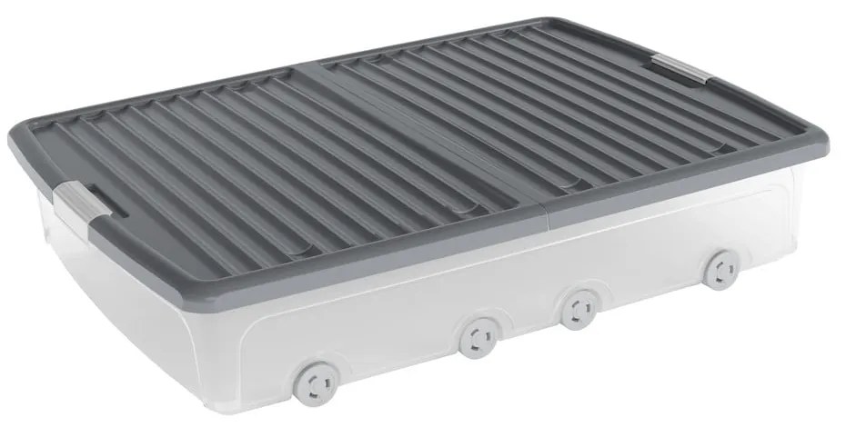 Cutie de depozitare sub pat din plastic cu capac 79x58x16,5 cm W box underbed XL – KIS