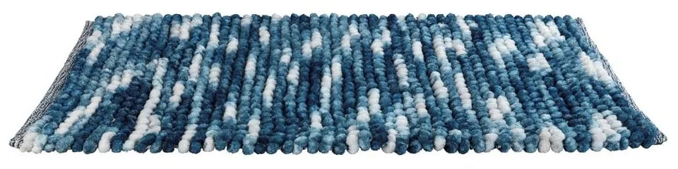 Covor baie Wenko Smooth Blue, 90 x 60 cm, alb