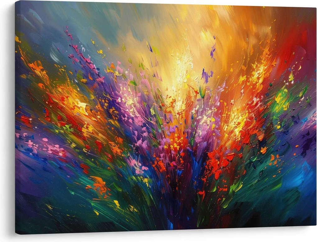 Tablou - Abstracție de flori (70x50 cm)
