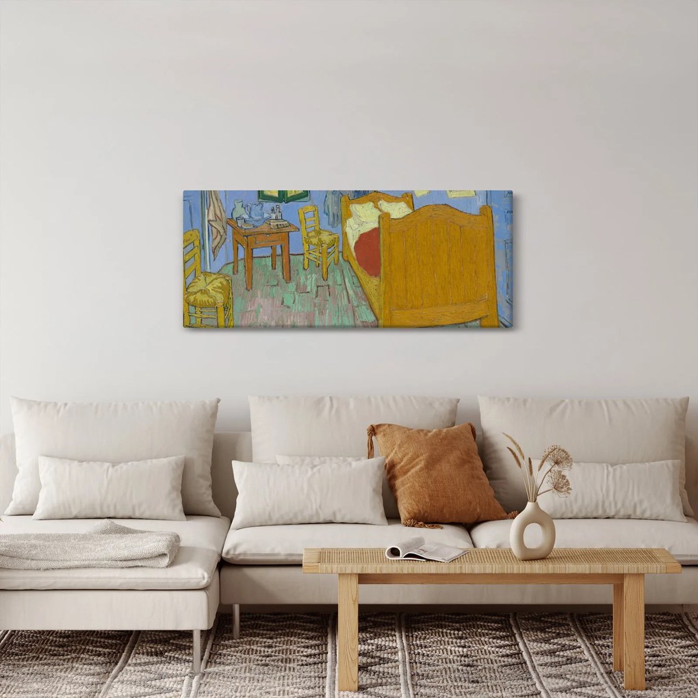 Tablou - Vincent van Gogh, The Bedroom, reproducere (120x50 cm)