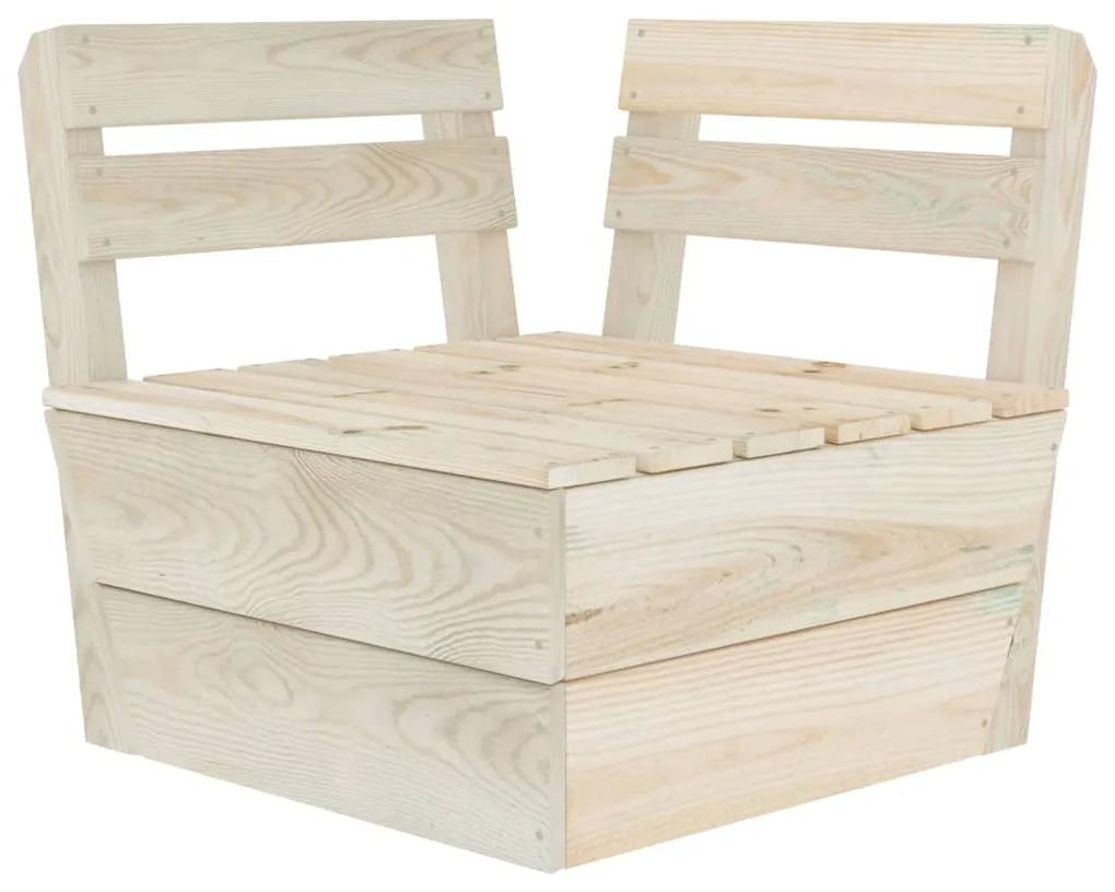 Canapea de gradina din paleti, 4 locuri, lemn de molid tratat 4 locuri, 1