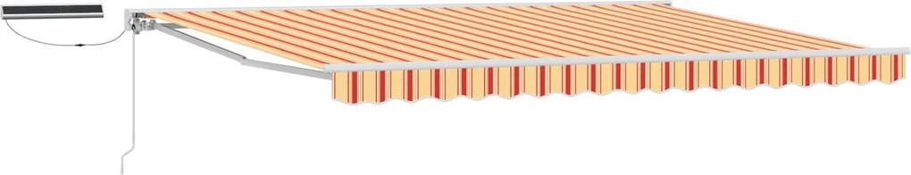 vidaXL Cort electric retractabil Galben și portocalie 4,5 × 3,5 m