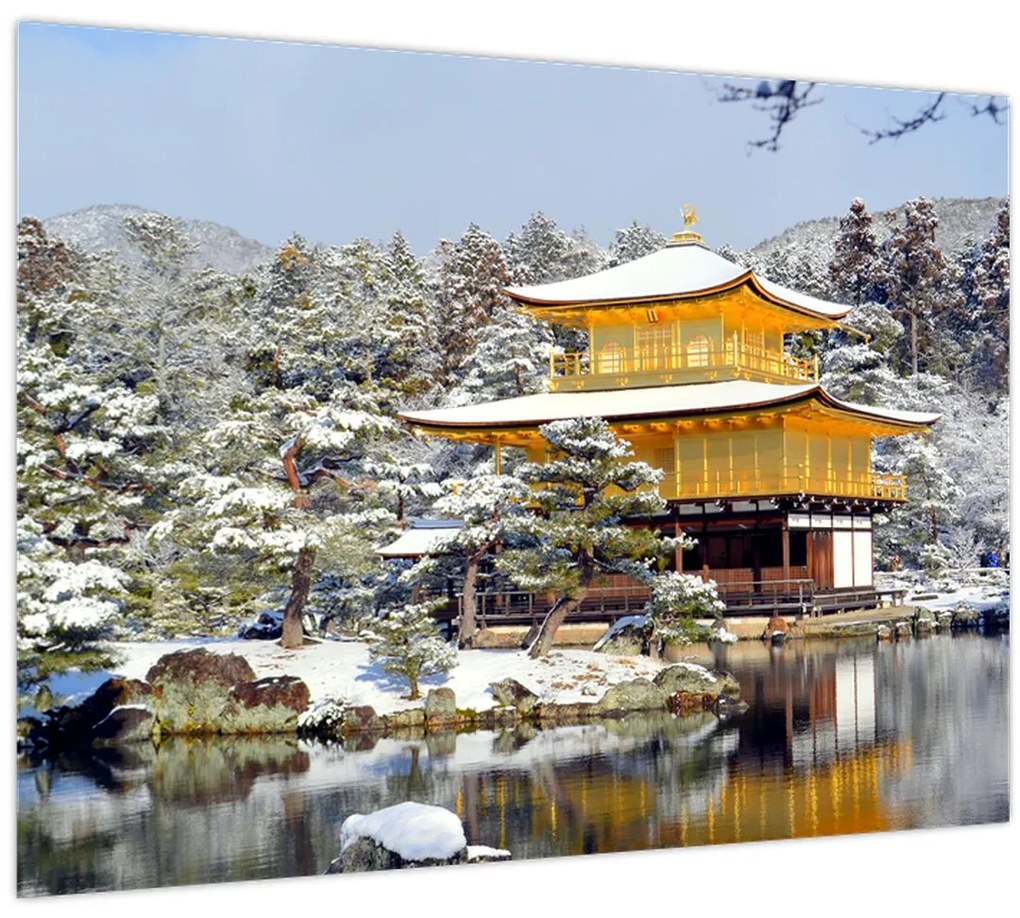 Tablou pe sticlă - Kinkakuji, Japonia (70x50 cm)