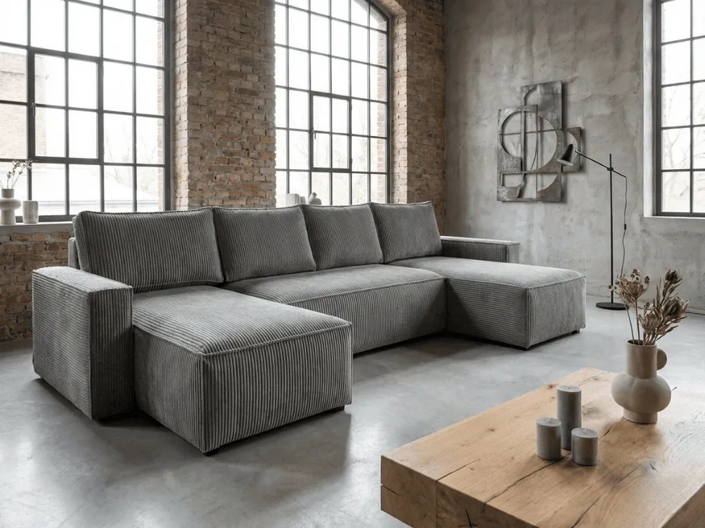 OFERTA Set de canapele in forma de U SMART COSARO 295x140 cm II. calitate