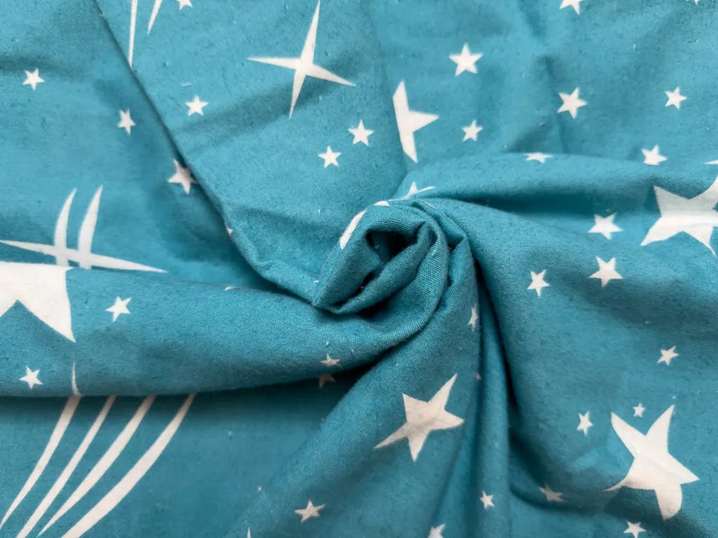 Lenjerie de pat din flanel NIGHT SKY turcoaz Dimensiune lenjerie de pat: 70 x 90 cm | 140 x 220 cm