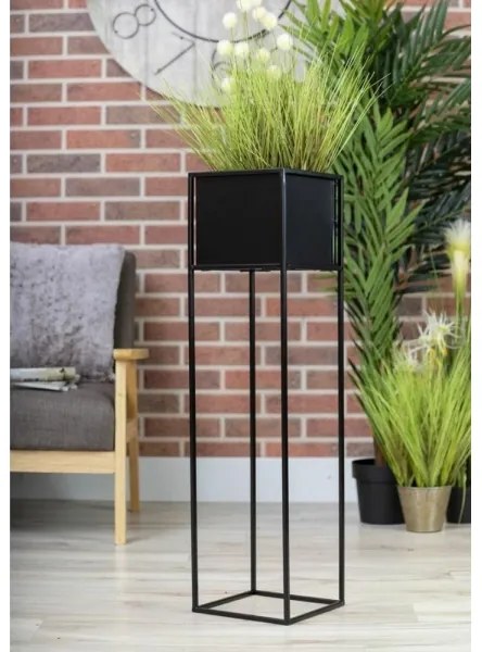 Suport pentru flori 90x24 cm, negru