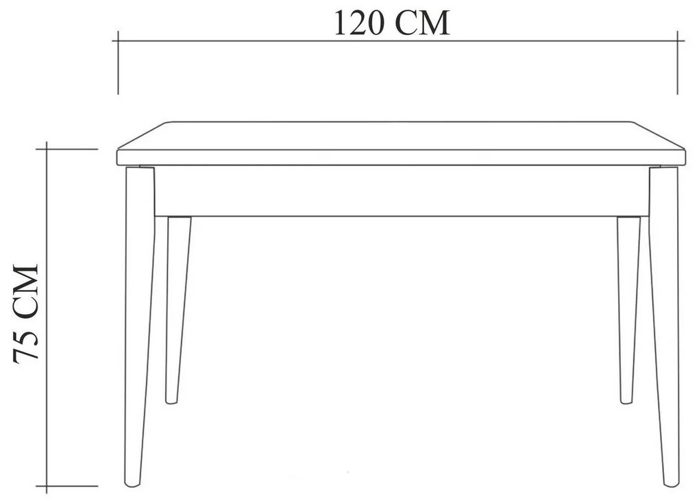 Set mobilier sufragerie Duvasa 11 (alb) (pentru 4 persoane). 1093813