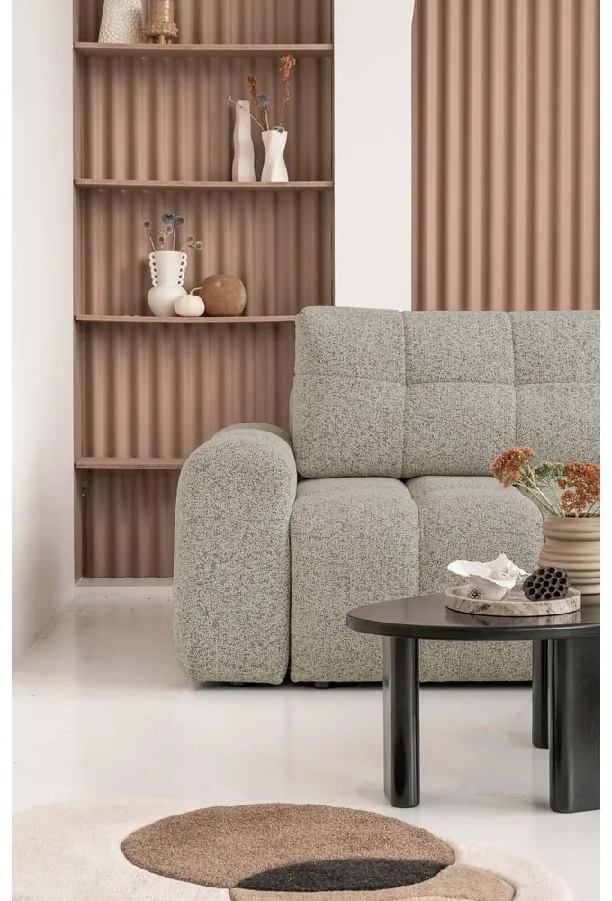 Colțar modular maro deschis extensibil/cu spațiu de depozitare (cu colț pe partea dreaptă) Lulu – Miuform