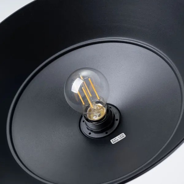 Lustră pe cablu Sollux SL.1322 FANO 1xE27/15W/230V negru