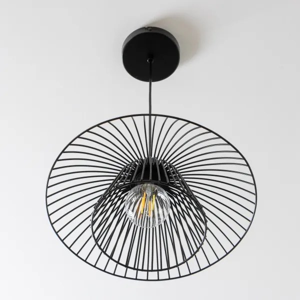 Brilagi - Lustră LED suspendată pe cablu CERIA WIRE 1xE27/40W/230V Ø 38 cm negru