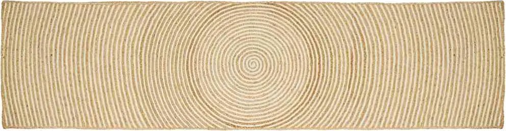 vidaXL Covor Natural și Alb 60 x 400 cm Iută