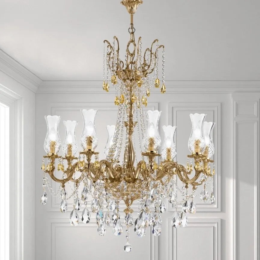Candelabru LUX realizat manual cu cristale Scholer Queen 8L