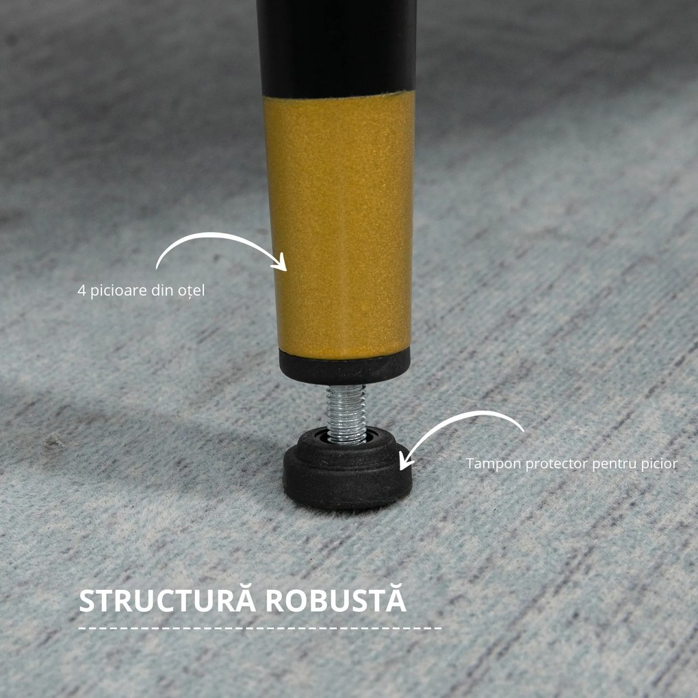 HOMCOM Canapea cu 2 Locuri din Material Textil cu Perne Capitonate, Canapea Modernă cu 2 Locuri cu Picioare din Oțel 139x68x80cm, Gri | Aosom Romania