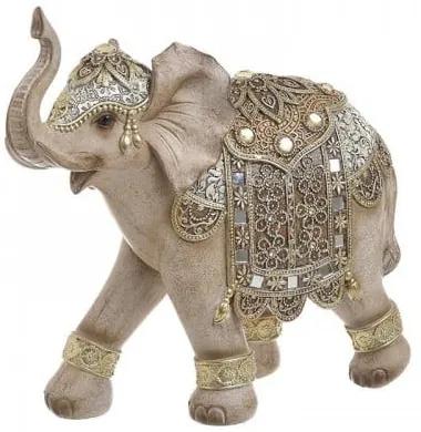 Elefant decor din rasina Golden 25 cm x 24 cm