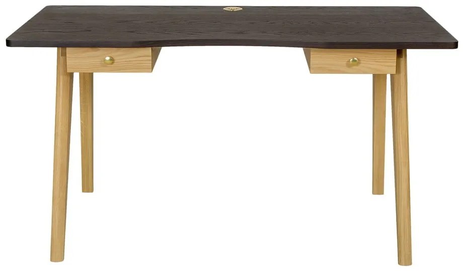 Birou cu aspect de lemn de stejar 70x140 cm Nice – Woodman