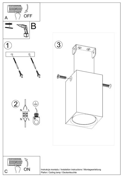 Spot KEKE 1xGU10/40W/230V 10 cm stejar Sollux SL.1040